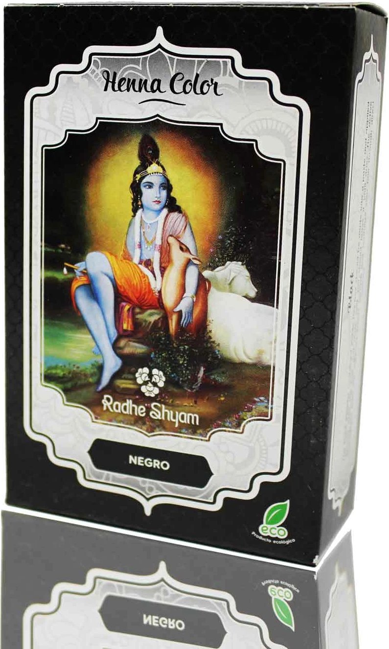 Pluhur për ngjyrosje flokësh RADHE Henna Negro, 100g, unisex