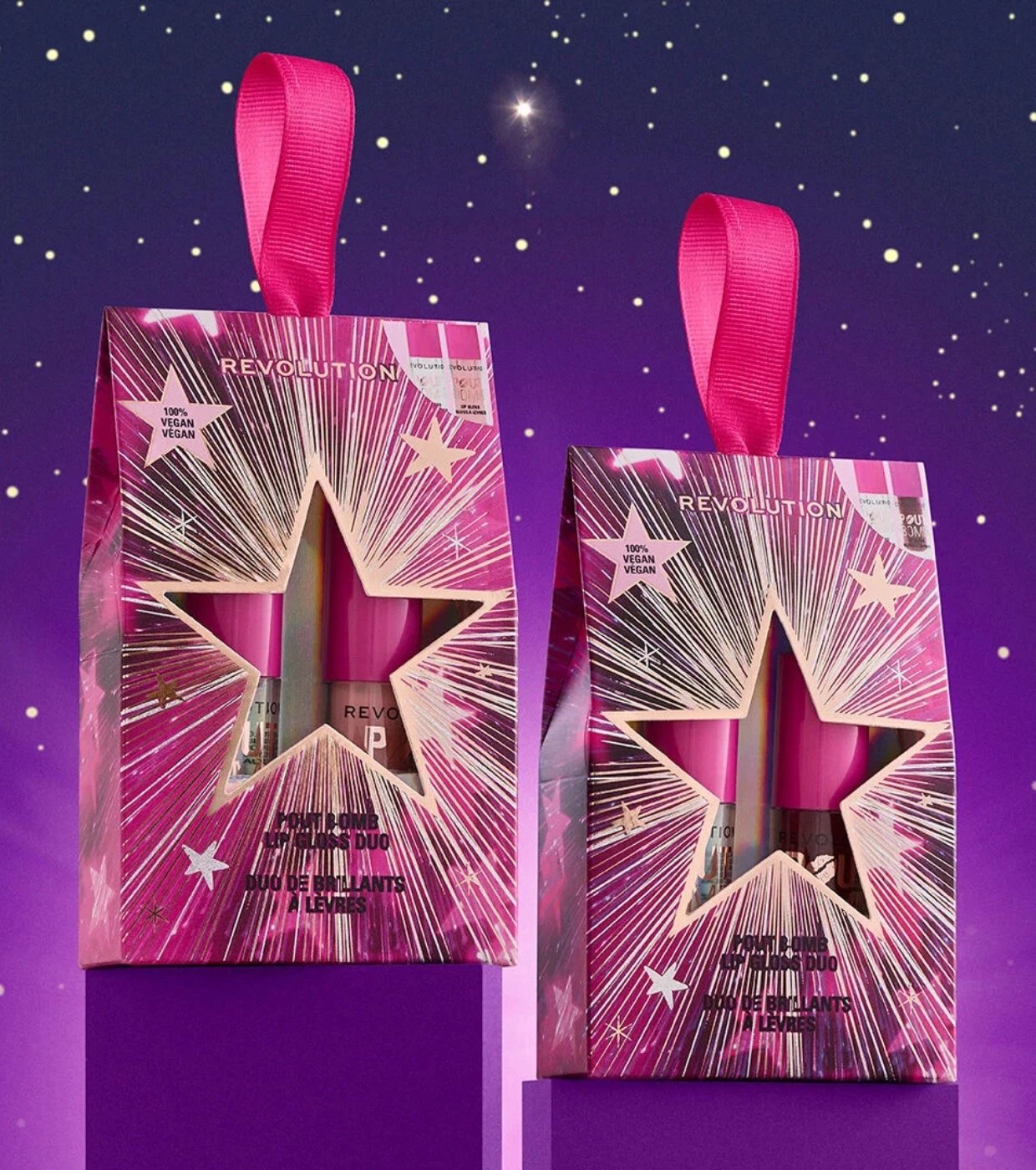 Revolution - Mini Lip Gloss Duo Pout Bomb Plumping - Gift Set