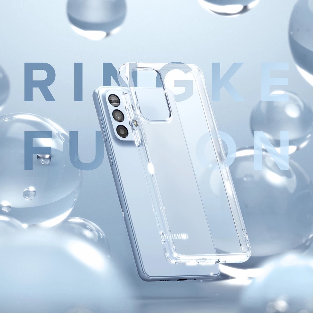Mbështjellës Ringke Fusion Matte për Samsung Galaxy A73, moro, zi/gri