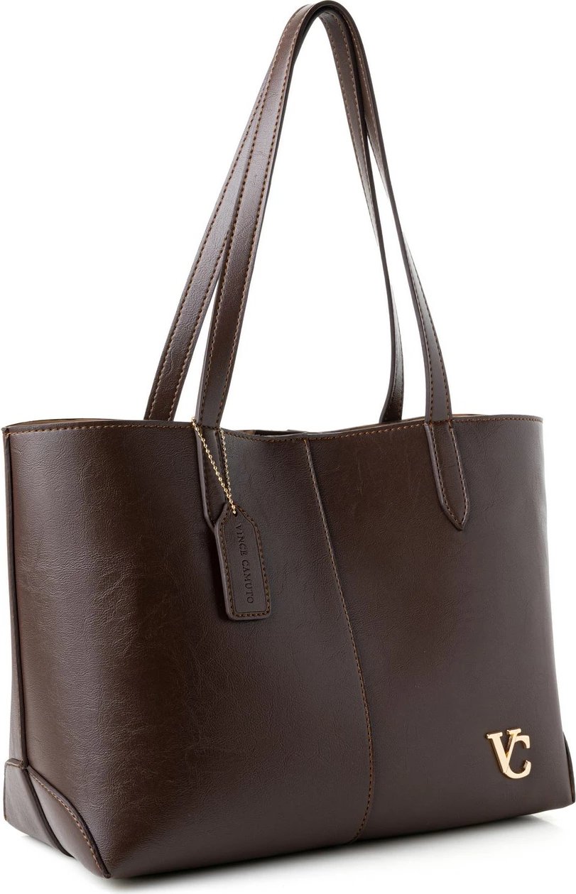 Çantë tote Vince Camuto, Savona, ngjyrë çokollatë
