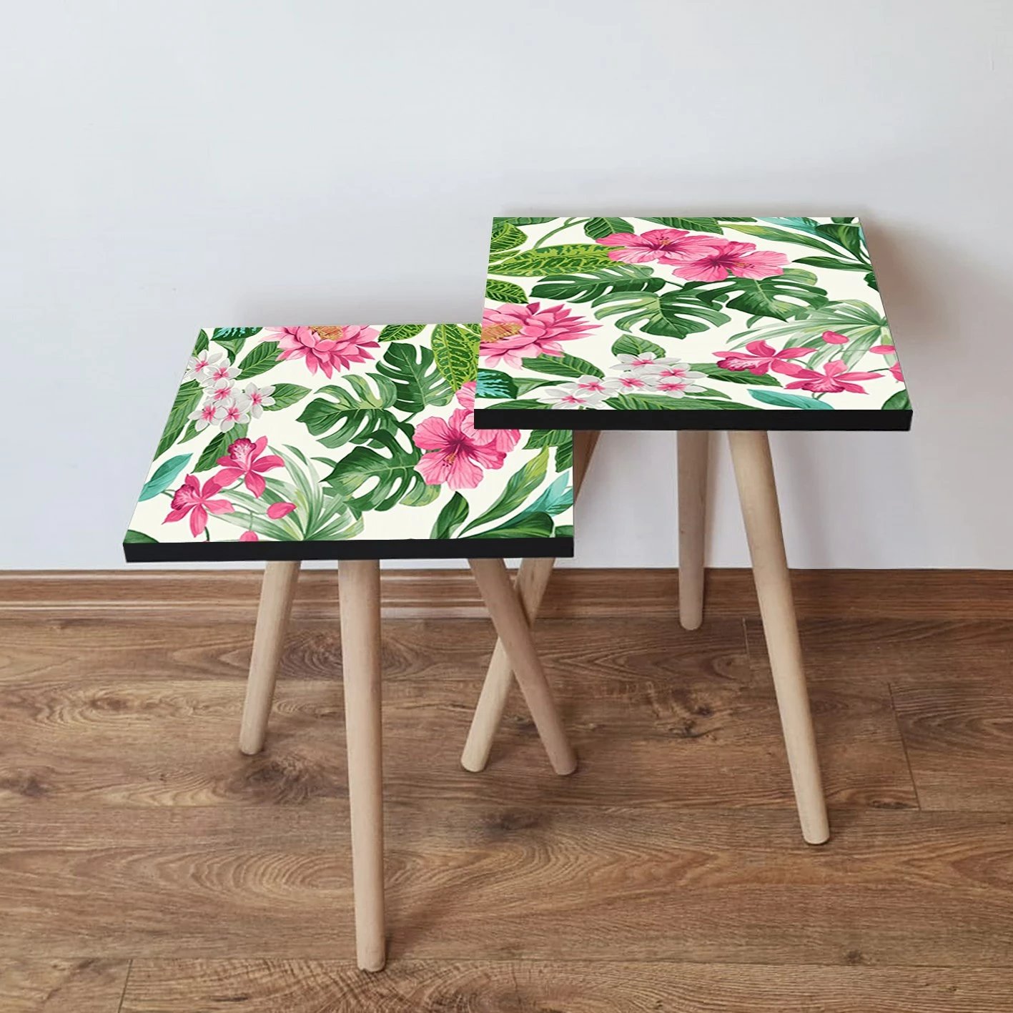 Set tavolina të mbivendosura, 2 copë, Skye Decor, 2Shp192, ngjyrë rozë