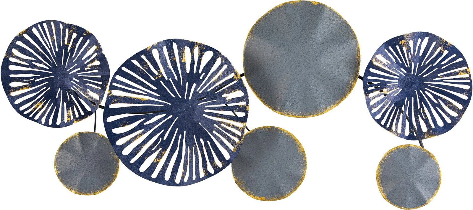 Aksesor dekorativ metalik për mur, Wallity Astrid, shumëngjyrësh, 79x8x35cm