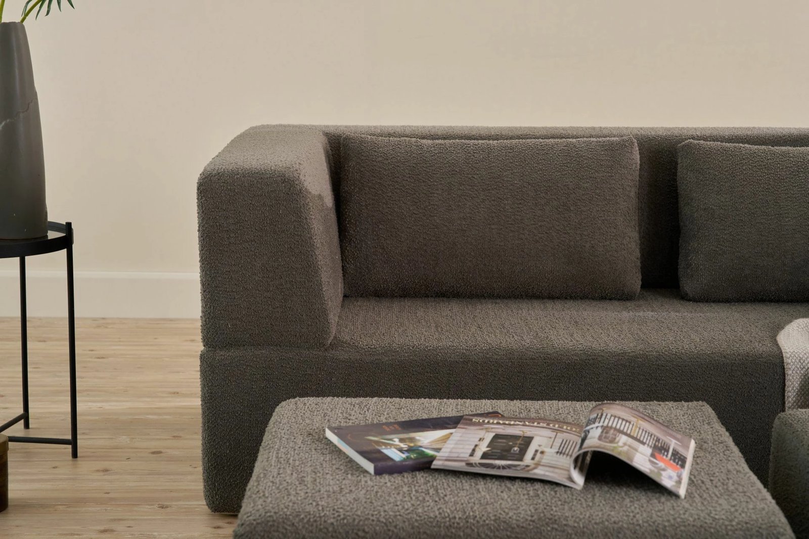 Divan-krevat 2 vendësh, Atelier del Sofa, Pirgos, ngjyrë gri