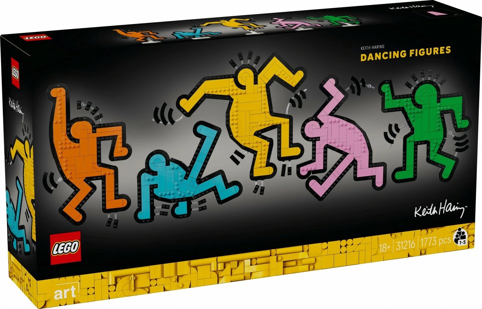 Set ndërtimi LEGO Art 31216 Keith Haring Dancing Figures, 1773 pjesë, shumëngjyrësh
