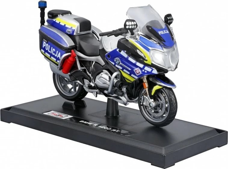 Model motoçiklete metalike Maisto Poland Police 1:18, zi/blu/argjend