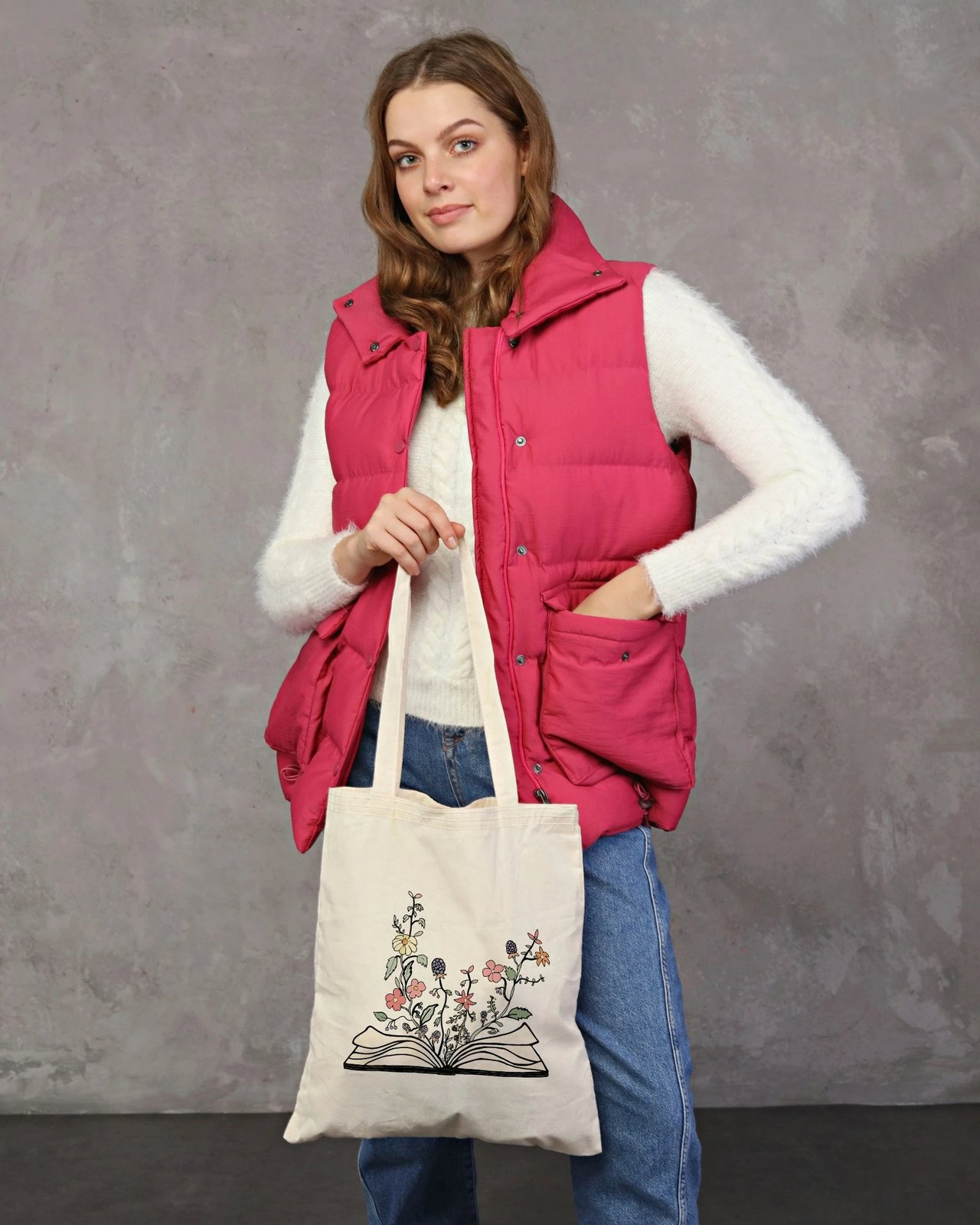 Çantë tote Zoozie Bags, krem, 0866