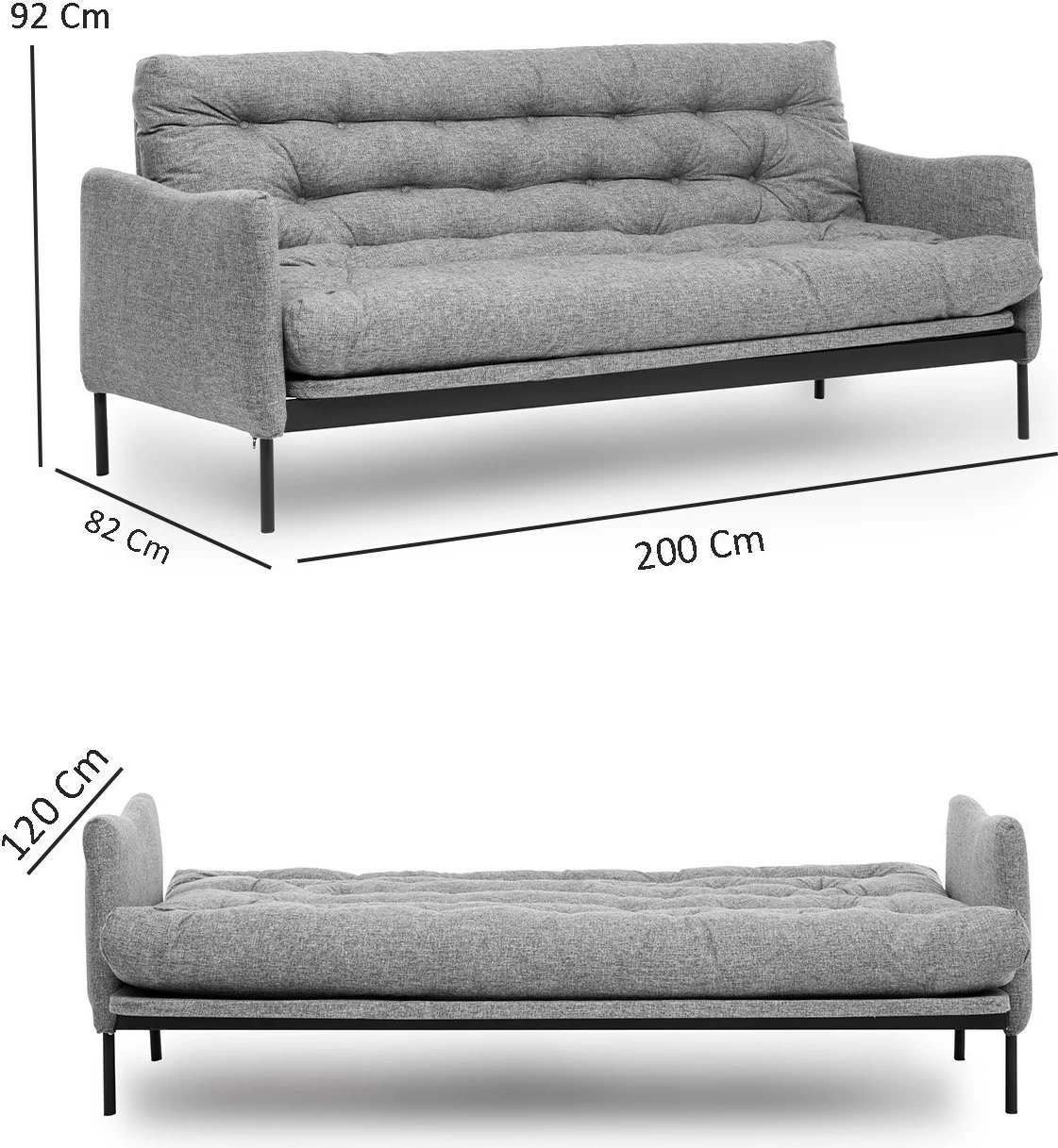 Divan-krevat 3 vendesh Atelier del Sofa, ngjyrë krem