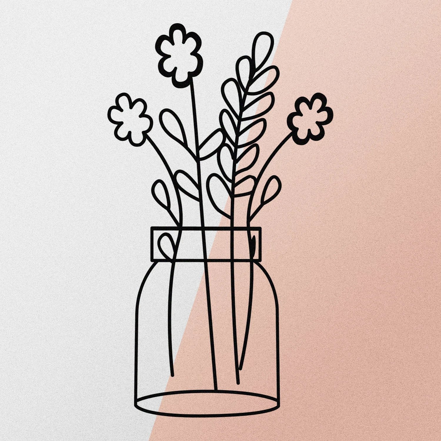 Aksesor dekorativ metalik për mur, lule, Wallity, 40x70cm