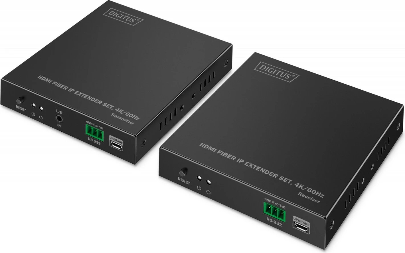 Set HDMI Fiber Optic Extender Digitus DS-55350, 4K/60Hz, transmetim deri 40km, IR, i zi