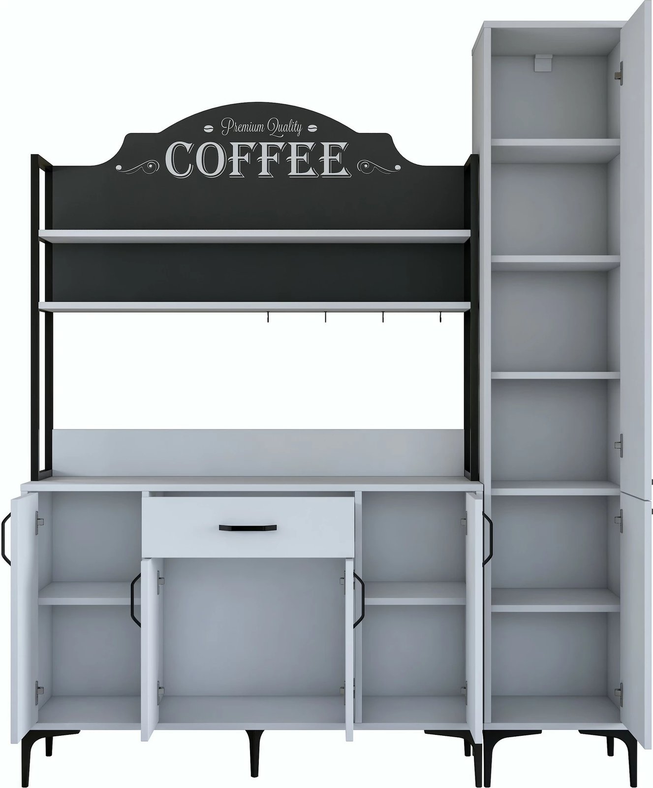 Dollap shumëpërdorimësh, ngjyrë e bardhë, Hanah Home JE149 - 3081