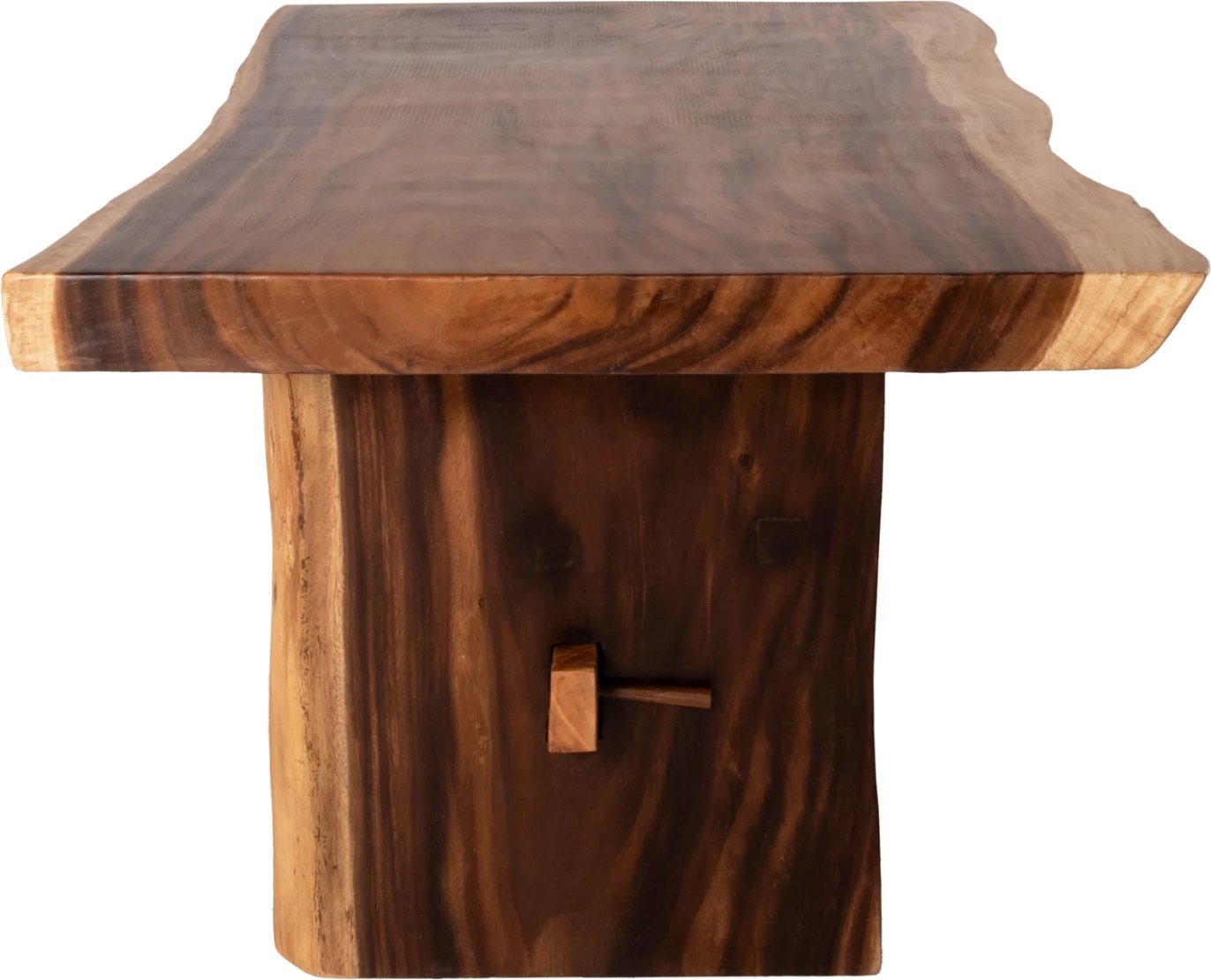 Tavolinë ngrënie ULYSES FH9888 dru suar i ngurtë natyral-9cm trashësi 160x90x78Hcm