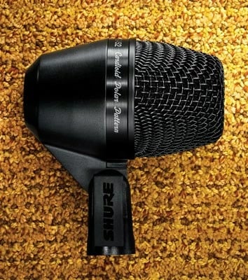Mikrofon studio SHURE PGA52-XLR, me kabllo, XLR, i zi