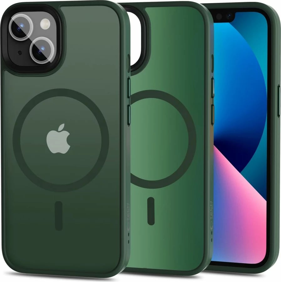 Mbështjellës Tech-Protect MagMat për iPhone 13, MagSafe, Gjelbër mat