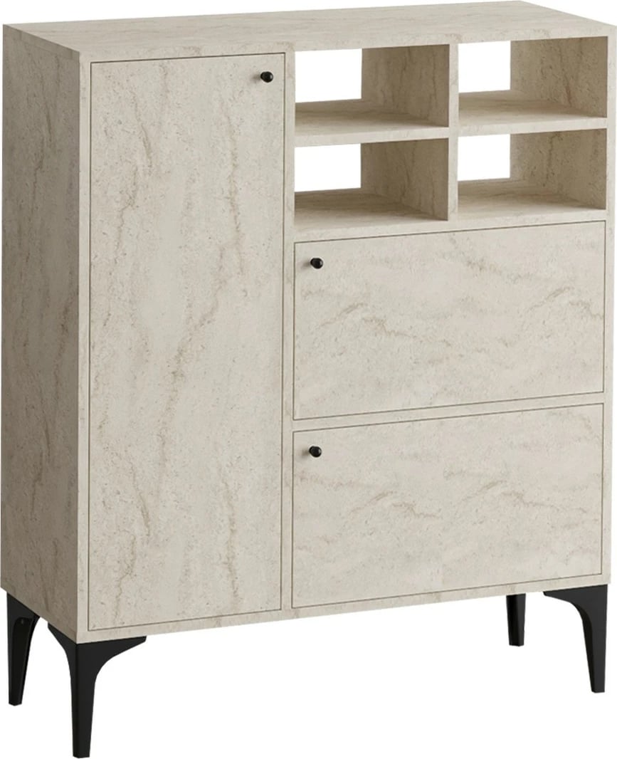 Konsolë Hanah Home, Ewa, ngjyrë travertine