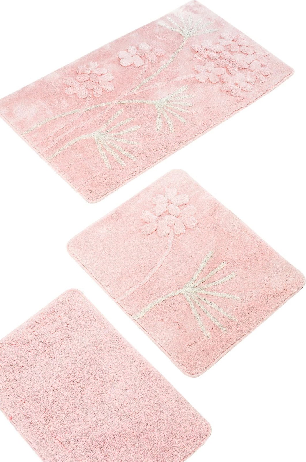 Set tapetash për banjo, akrilik, 3 copë, Mijölnir Orkide, ngjyrë pluhur