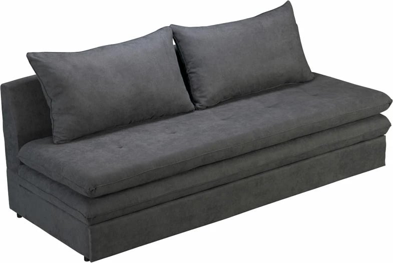 Krevati divan GIRASOLE, 3 vende, ngjyrë antracit ASTI 19, 200x87x90