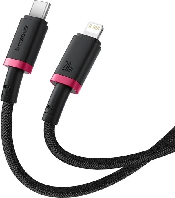 Kabllo karikimi e shpejtë Baseus Dura Type C për iP 20 W 1 m, Kuqe