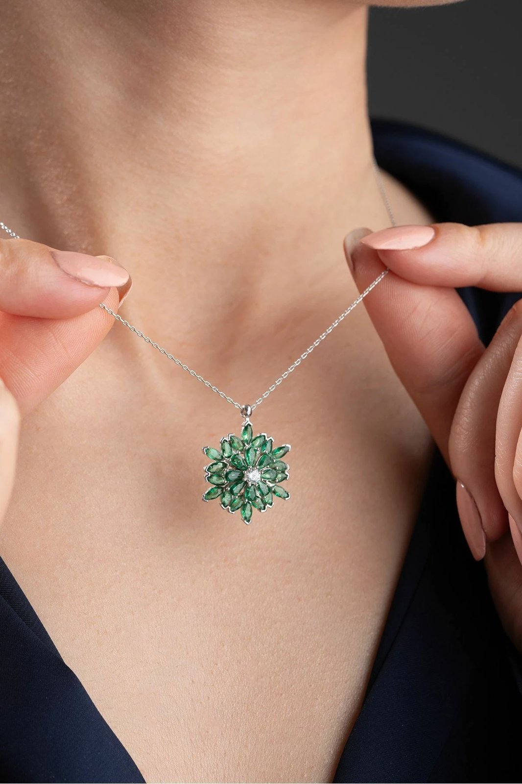 Qafore argjendi Jumeon, ngjyrë e gjelbër, DL6289