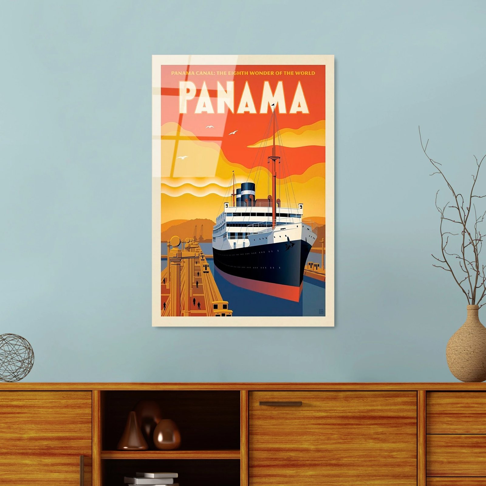 Pikturë dekorative prej xhami të temperuar, Wallity, UV-995, 30x45cm