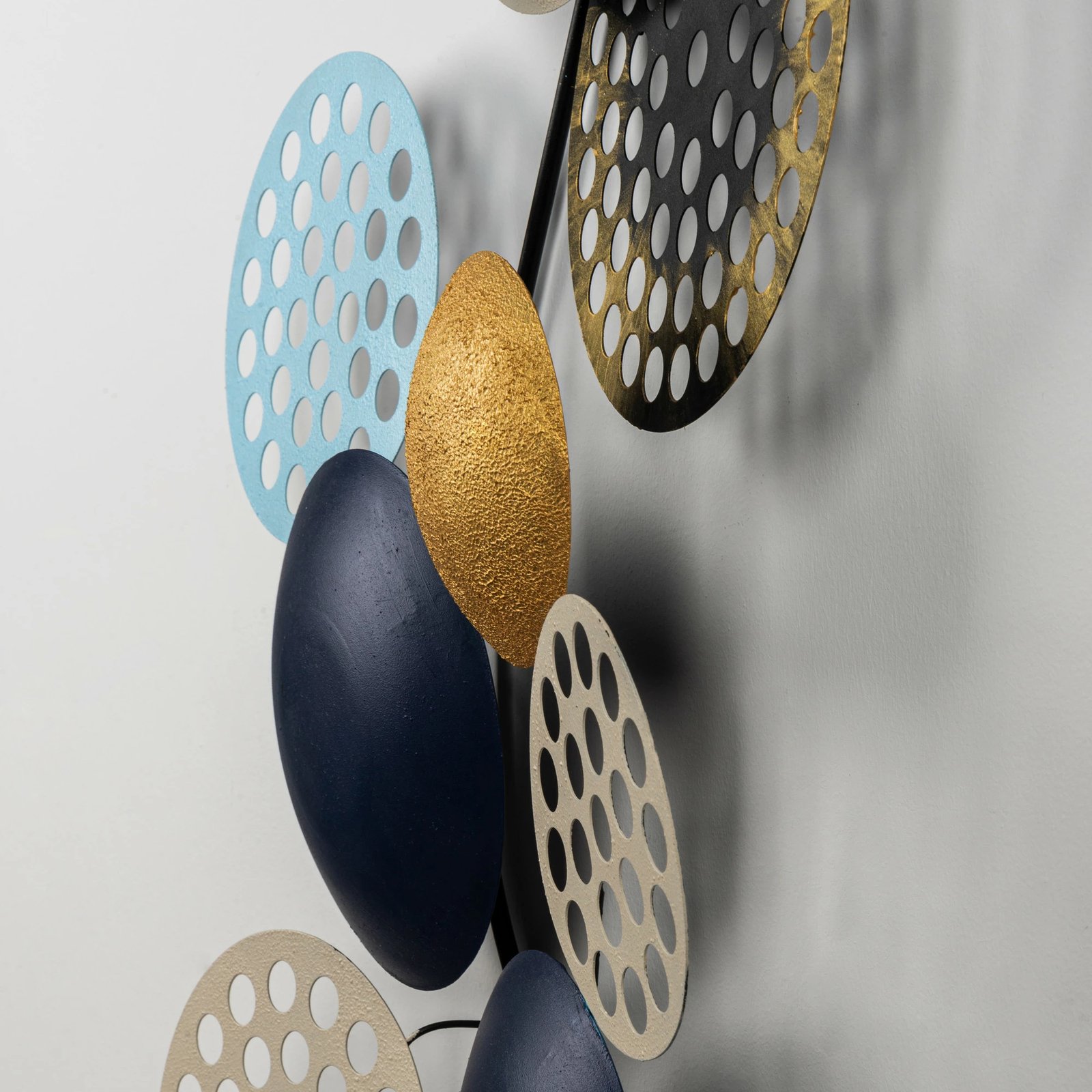 Aksesor dekorativ metalik për mur, Wallity Bronte, shumëngjyrësh, 90x42cm