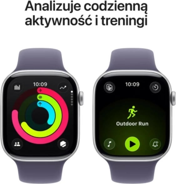 Smartwatch Apple Watch Series 11 GPS+Cellular, 46 mm, alumini, 64 GB, rrip sportiv M/L, argjendtë/vjollcë