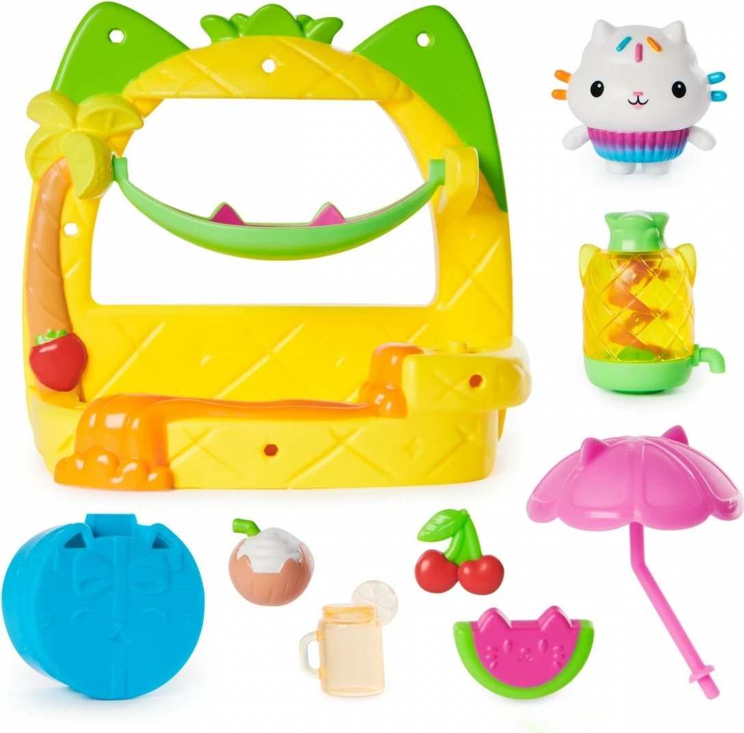 Set figurash Gabby's Dollhouse Cakey's Fruit Smoothie Party Balcony, Spin Master, 6069729/20146520, shumëngjyrësh