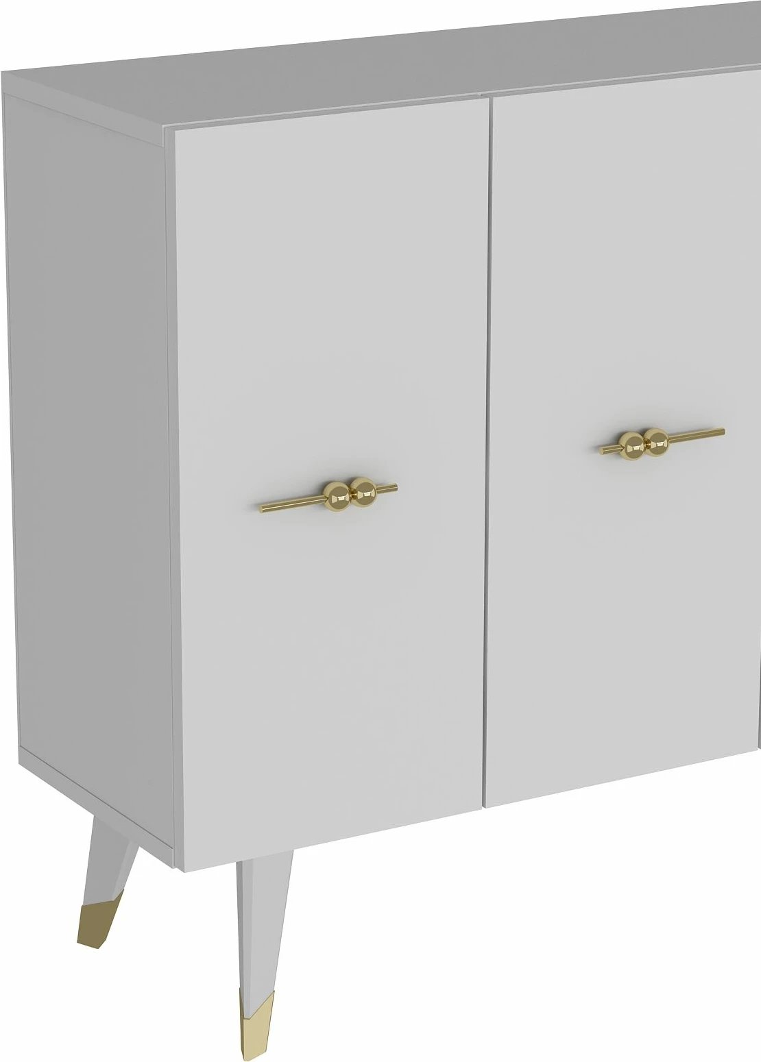 Konsol Skye Decor, ngjyrë ari dhe e bardhë, Quart Salkım