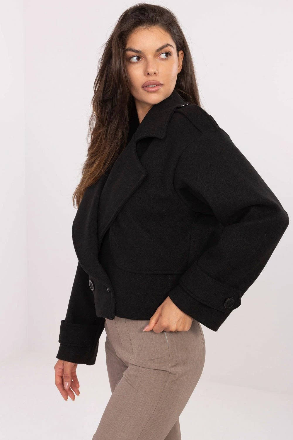 Pallto trench për femra Rue Paris 217556, e zezë