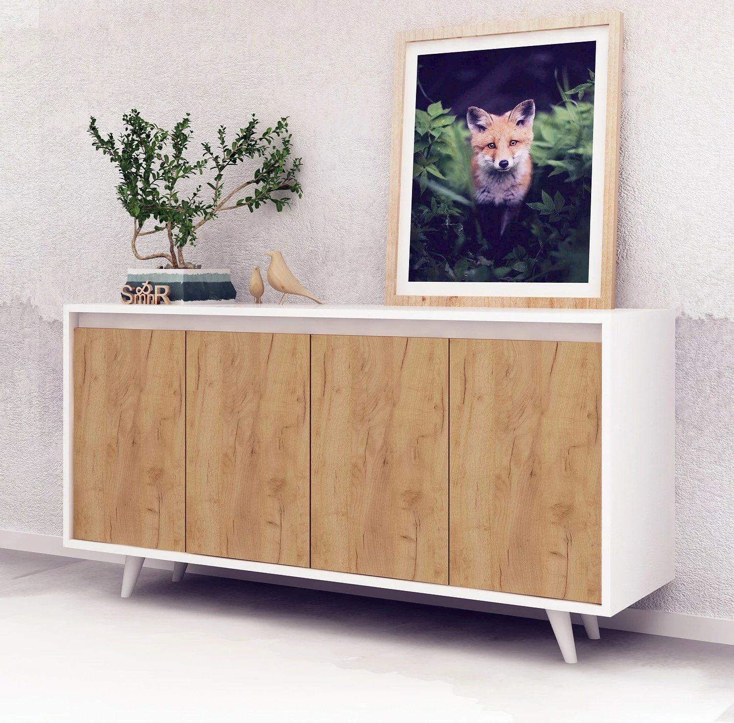 Konsol Nossa, ngjyrë lis dhe e bardhë