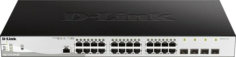 Switch i menaxhuar D-Link DGS-1210-28P/ME/E, 28 porta, rack, i zi