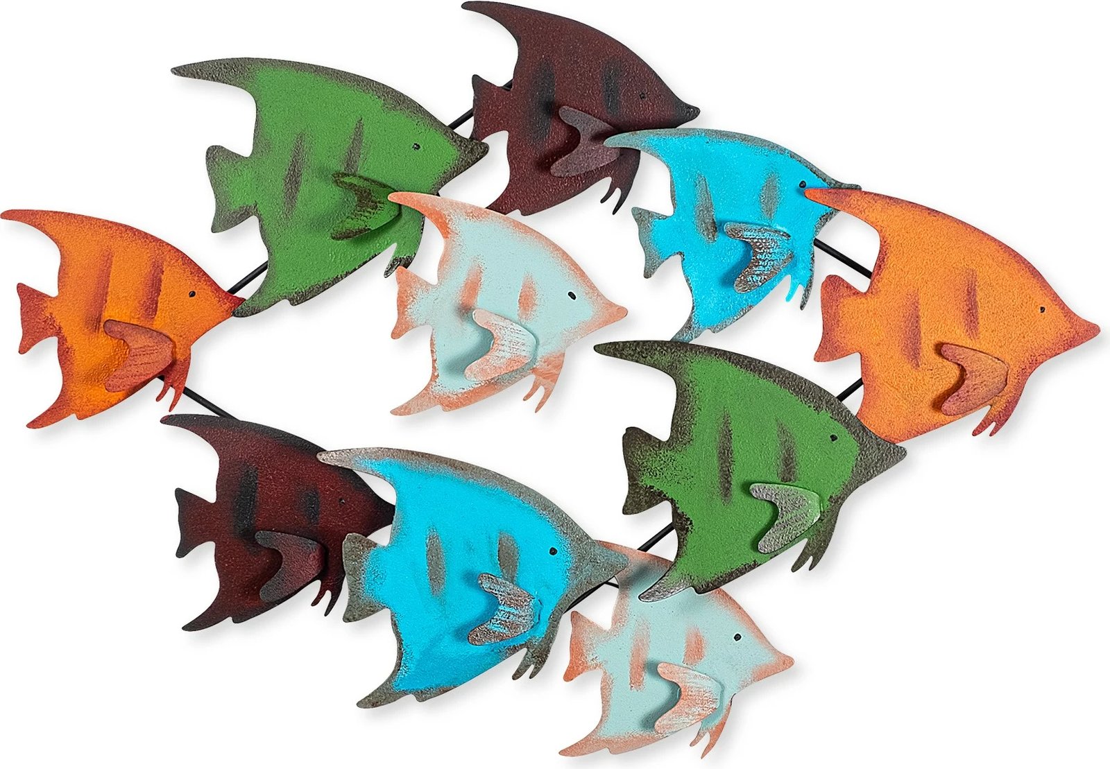 Aksesor dekorativ metalik për mur, Wallity, Melek, shumëngjyrësh