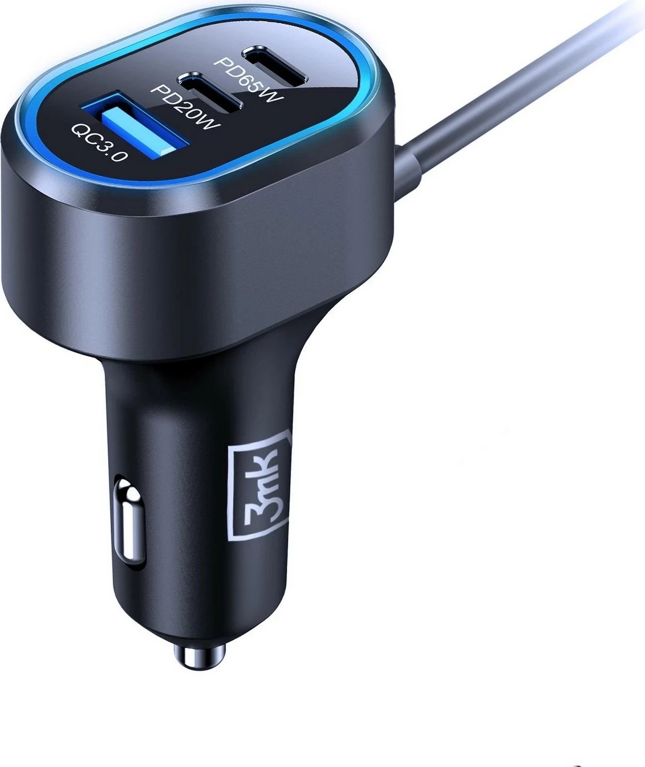 Karikues veture 3MK Double Car Charger 135W, 4x USB-C, 2x USB-A, i zi