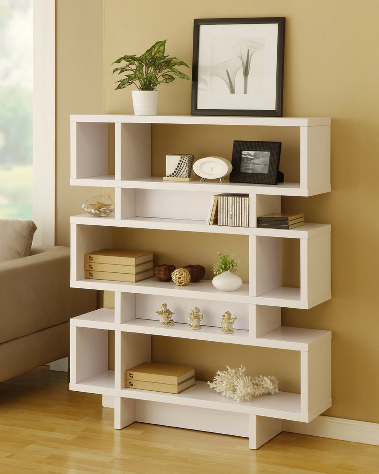 Raft librash Hanah Home, Elze, ngjyrë e bardhë