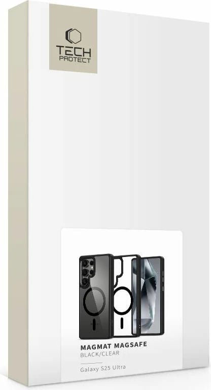 Mbështjellës Tech-Protect MagMat MagSafe për Samsung Galaxy S25 Ultra, i zi/transparente