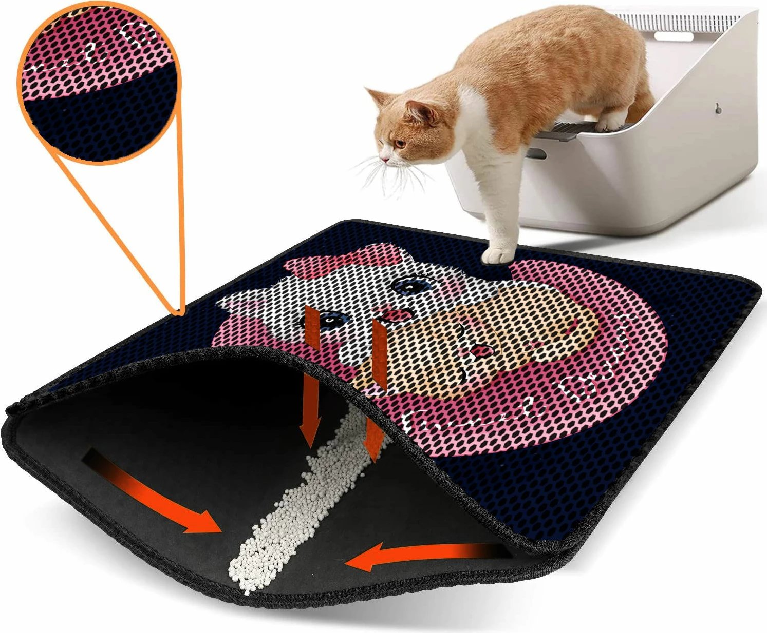 Tapet për rërë mace, shumëngjyrësh, Paws & Whiskers, Nrszn0065