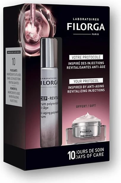 Set serum dhe krem anti-plakje Filorga NCEF-Revitalize, unisex, 2 copë