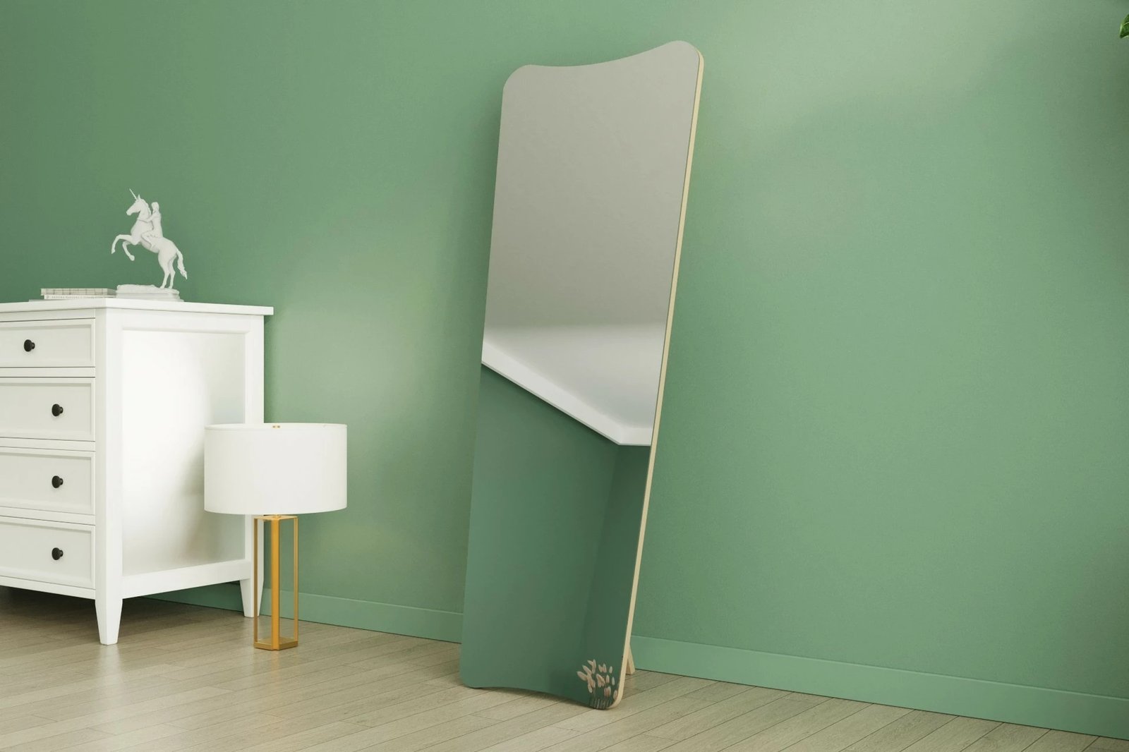 Pasqyrë Hanah Home, Vitros me këmbë, ngjyrë rëre