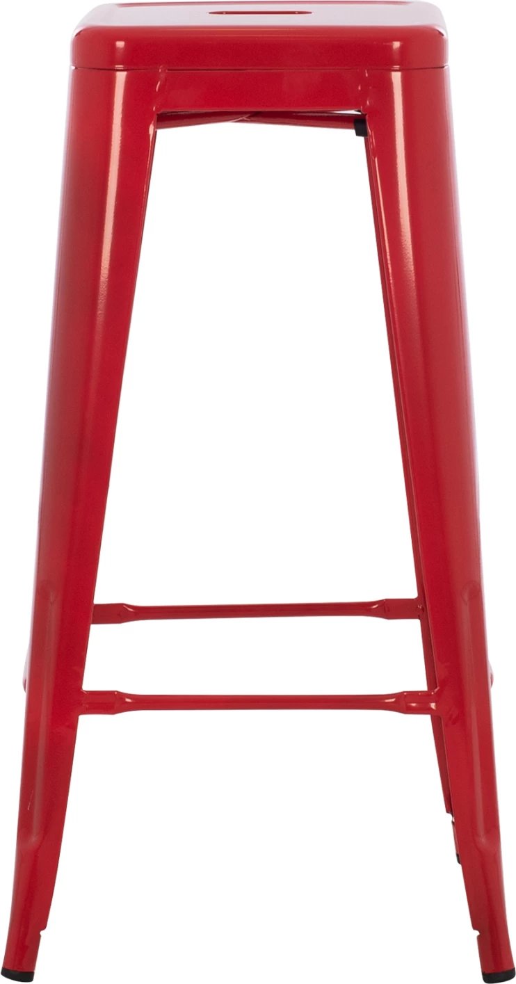 Karrige për bar MELITA-PRO FH8642.44 metalike, e kuqe, 43x43x78 cm