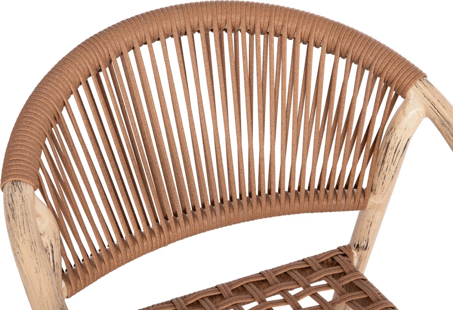 Karrige ngrënieje për jashtë KERLY, alumin ngjyrë lisi, ratan sintetik ngjyrë bronzi, FH6050.01, 54x58.5x76cm