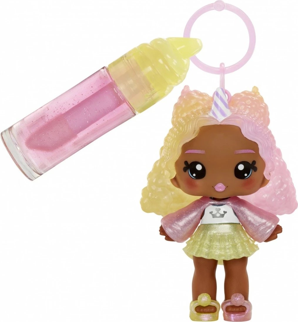 Set lodër dhe lip gloss Yummiland nga MGA, S2, Cotton Candy, me kukull të vogël aromatike