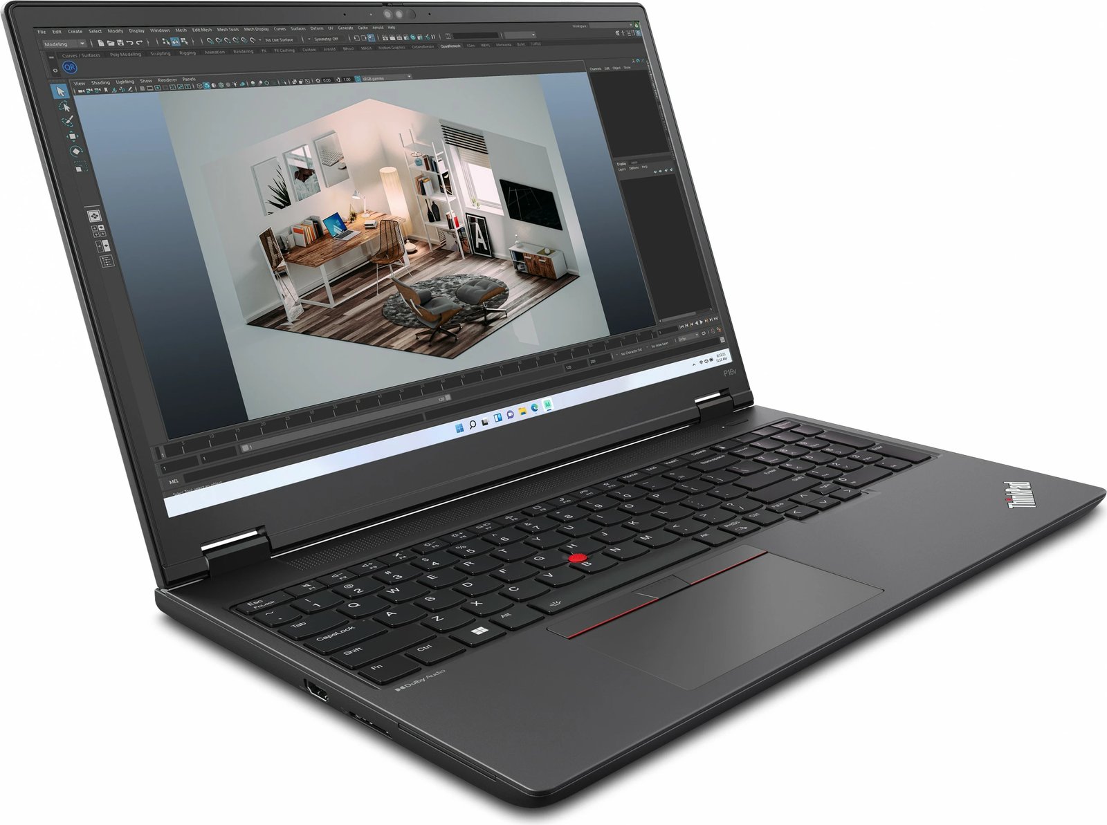 Laptop Lenovo ThinkPad P16v, Intel Core Ultra 7, 64 GB RAM, 1 TB SSD, e zezë