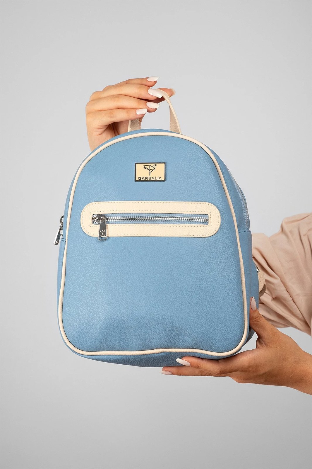 Çantë shpine Oslo, ngjyrë kaltër-bezhë, Zoozie Bags