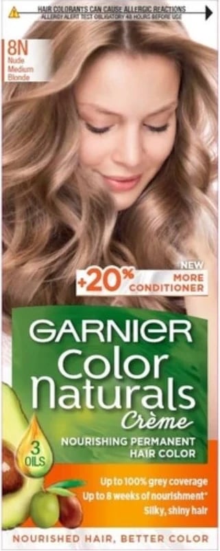 Ngjyrë për flokë Garnier 8N , Bionde e Lehtë  , 40 ml