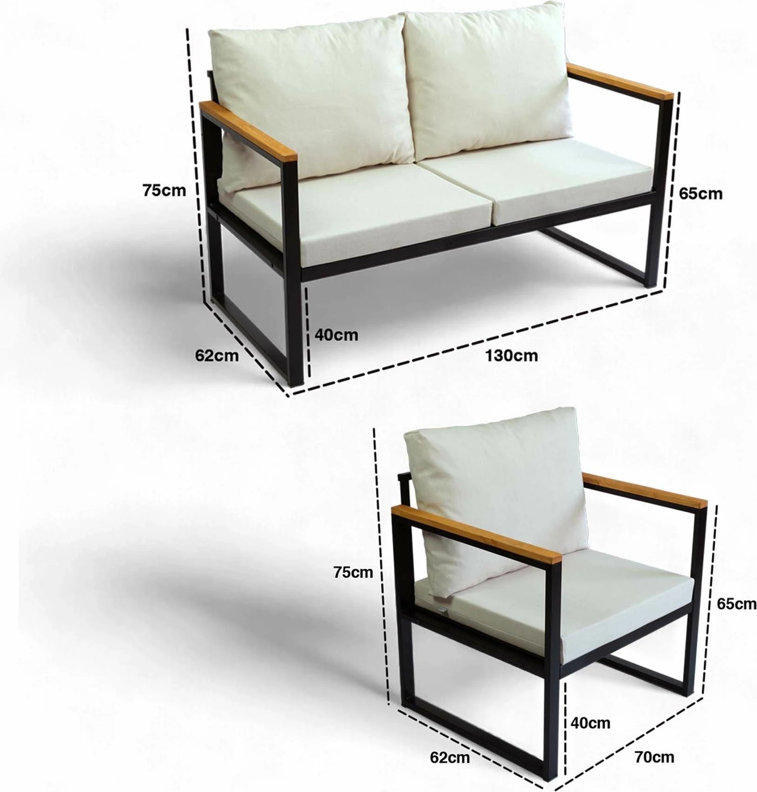 Set lounge për kopsht Skye Decor, CPT5551-130