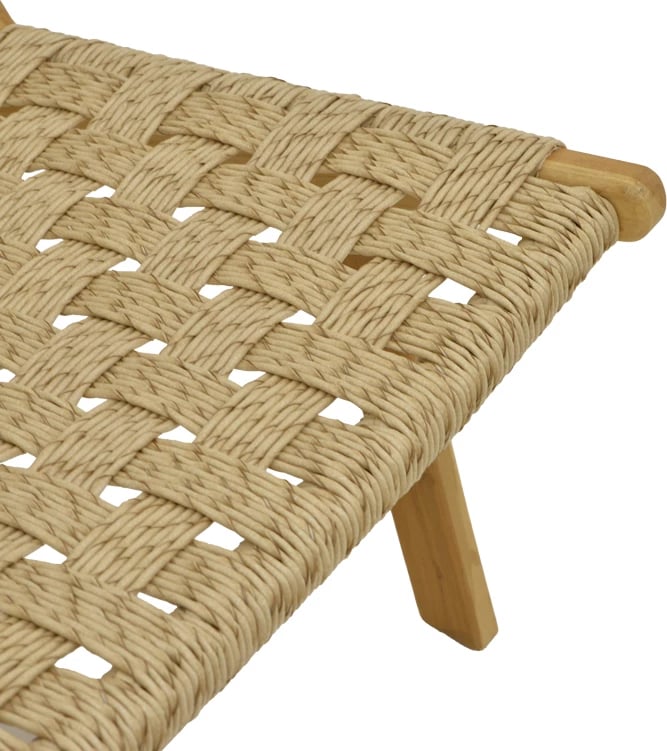 Karrige Foldere, dru teak natyral, litar sintetik, 65x78x68cm