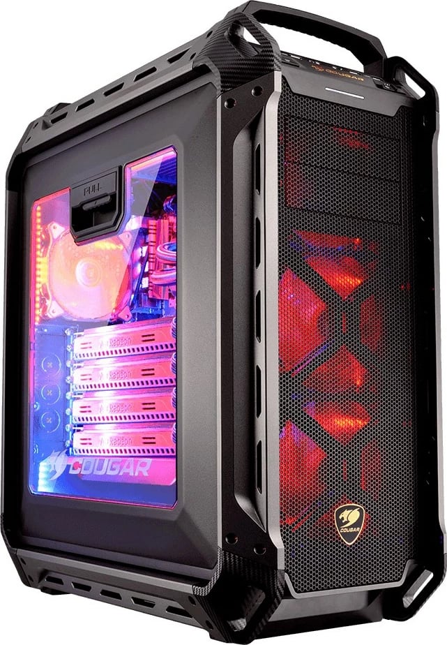 Kasë Cougar Panzer Max midi tower, e zezë