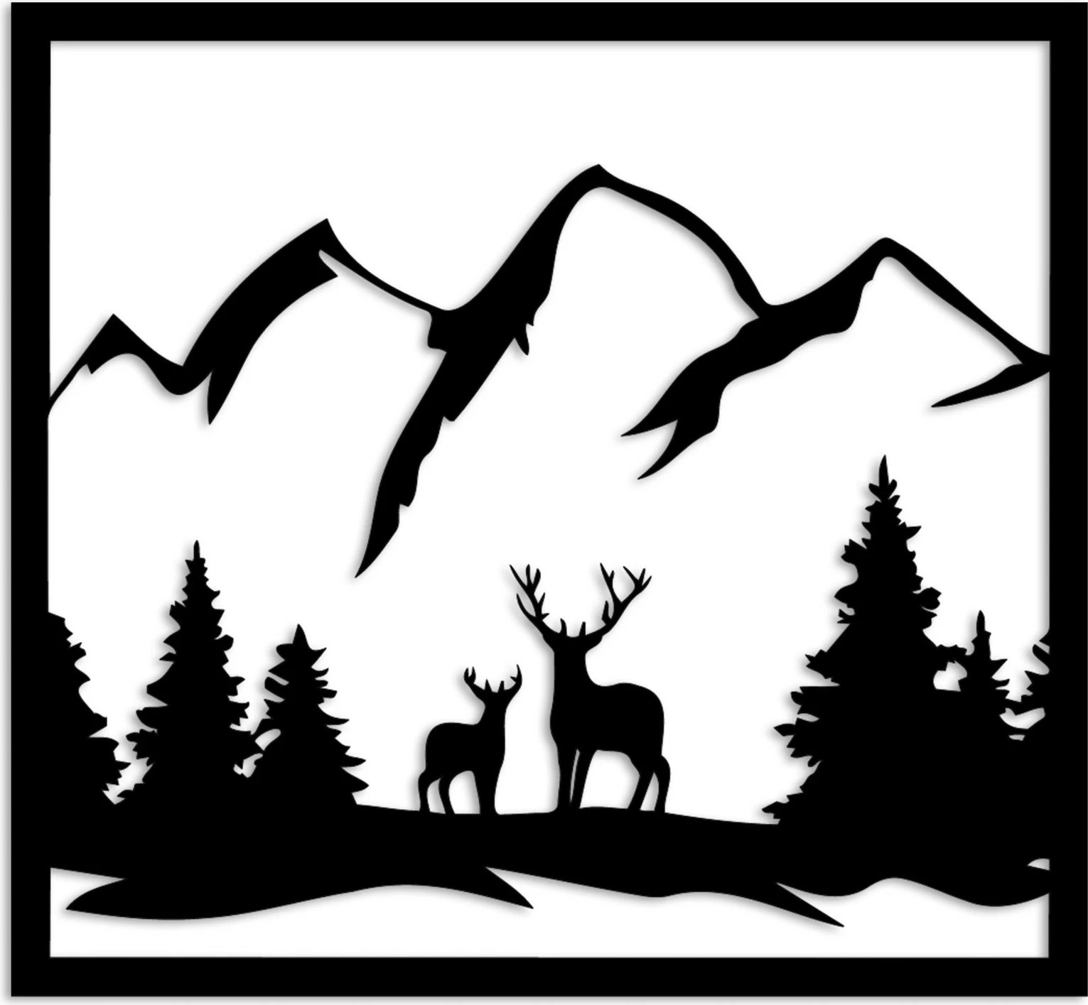 Aksesor dekorativ metalik për mur, Wallity, Nënë dhe Bir 1