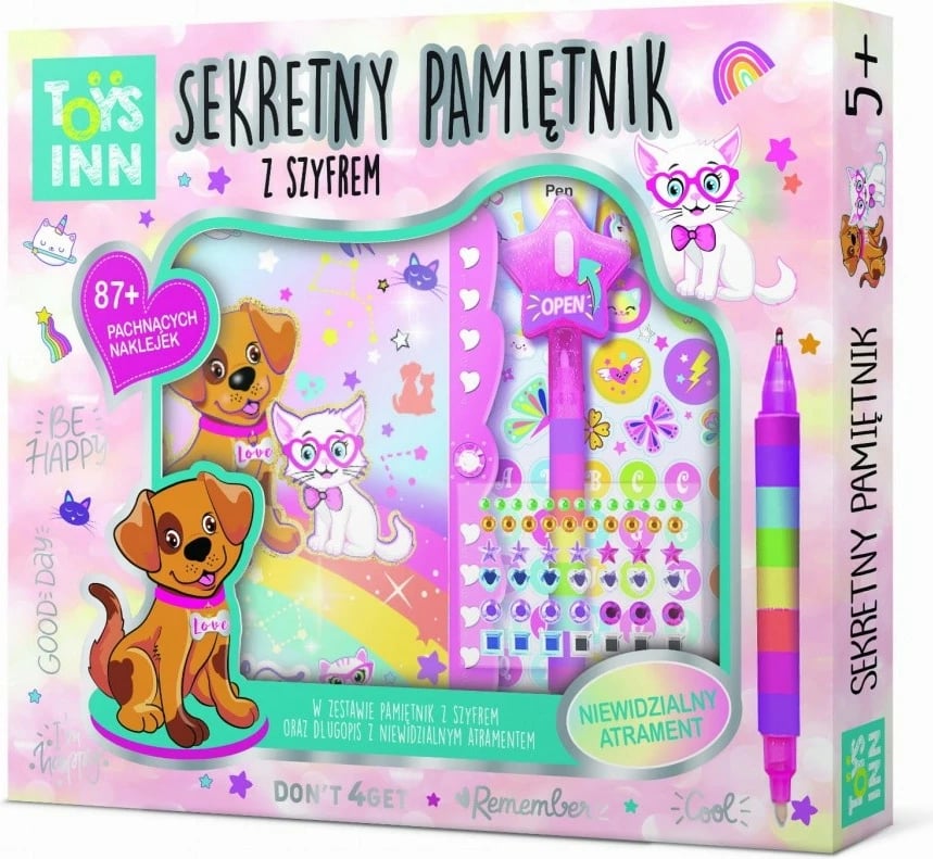 Ditar sekret Stnux Secret Message Diary Animals me stilolaps me bojë të padukshme dhe ngjitëse, për vajza Ditar sekret Stnux Secret Message Diary Animals me stilolaps me bojë të padukshme dhe ngjitëse, për vajza