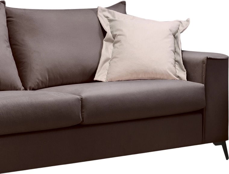 Set divanësh Verona 2 copë, ngjyrë gri e errët me jastëkë ngjyrë bezhë