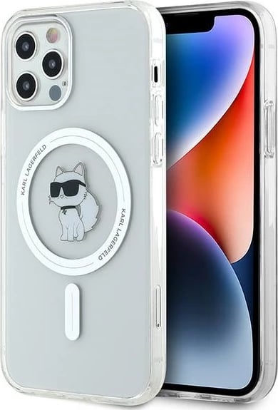 Mbështjellës Karl Lagerfeld IML Choupette MagSafe për iPhone 12/12 Pro, Transparent